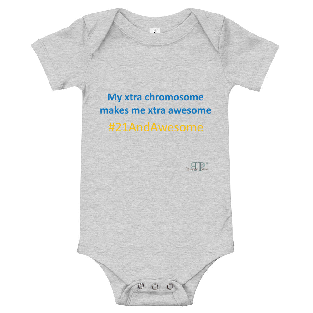 21 and Awesome short sleeve Onesie