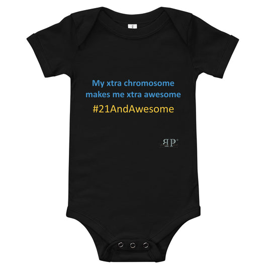 21 and Awesome short sleeve Onesie