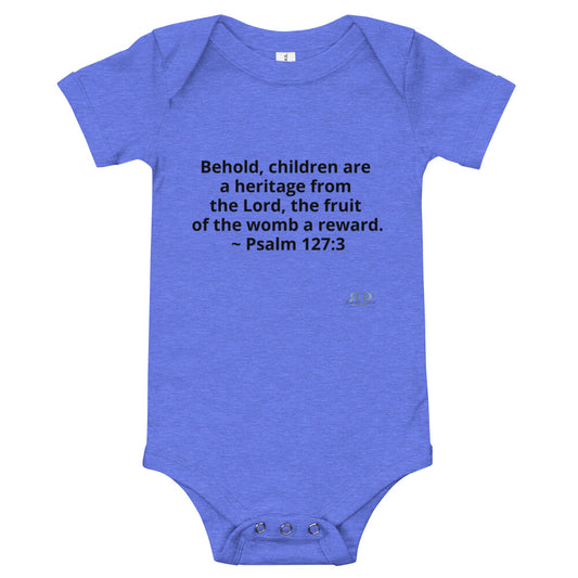 Children- The Lord's Reward Psalm 127:3 Unisex Onesie