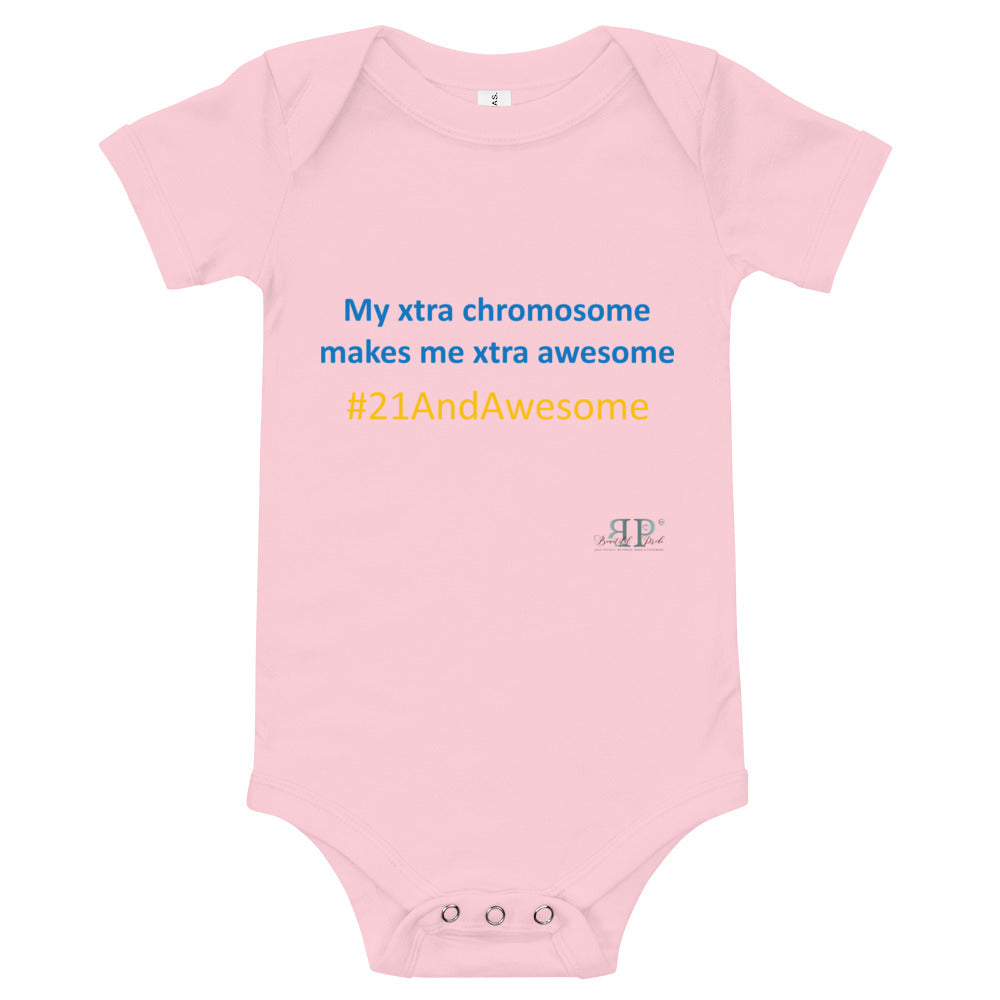 21 and Awesome short sleeve Onesie