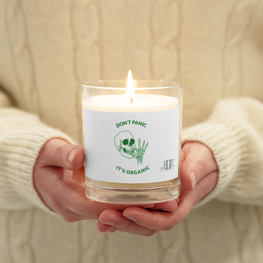 420- Don't Panic, It's Organic Glass Jar Soy Wax Candle
