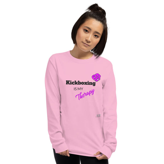 Kickboxing is my therapy Men’s Long Sleeve Shirt