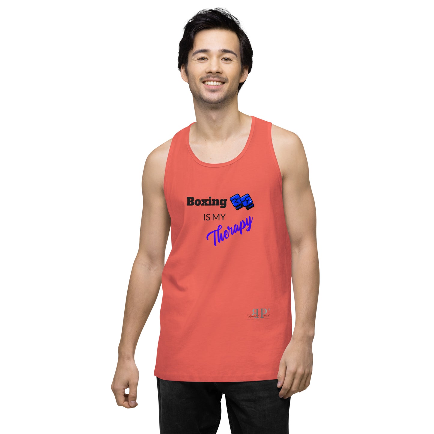Boxing is my therapy Men’s premium tank top