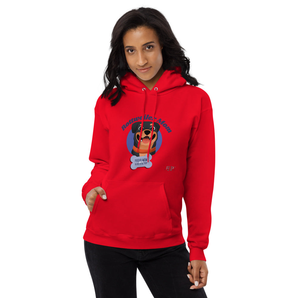 Rottweiler mom Unisex fleece hoodie