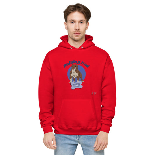 Bulldog Dad Unisex fleece Hanes hoodie