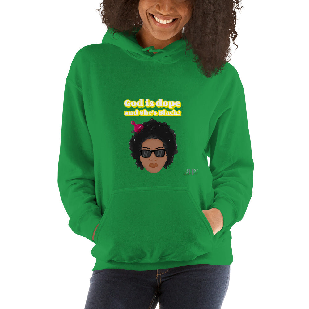 God is Dope and SHE's Black Unisex Hoodie