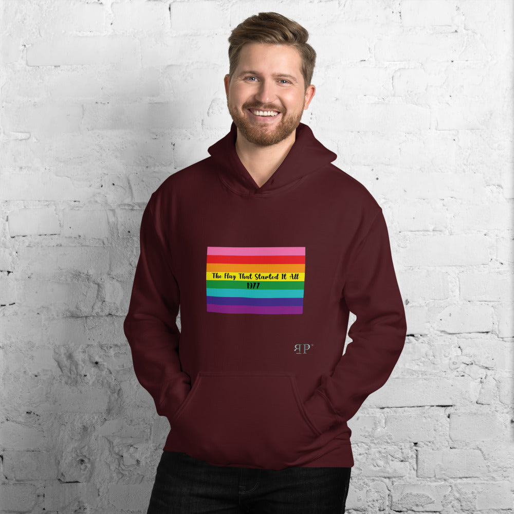 LGBTQ: The Flag That Started It All 1977 Unisex Hoodie