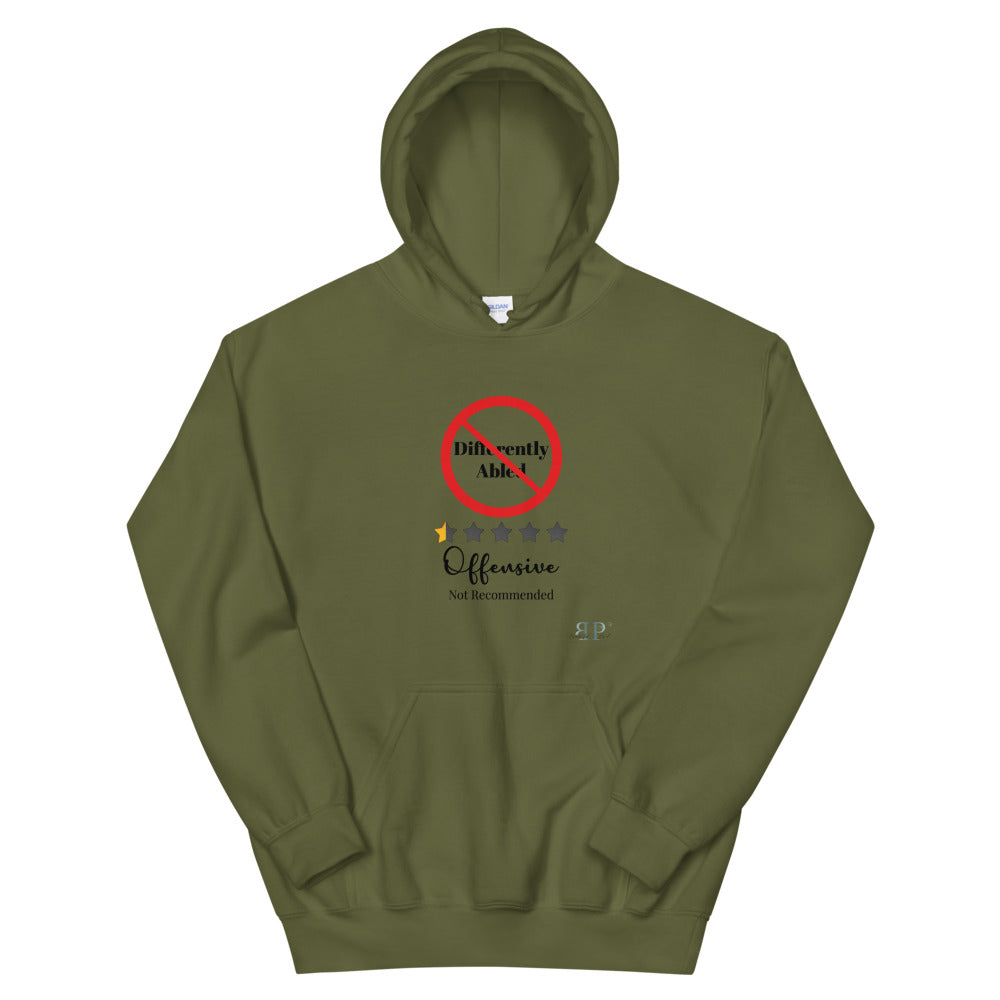 Differently Abled: Not Recommended Unisex Hoodie