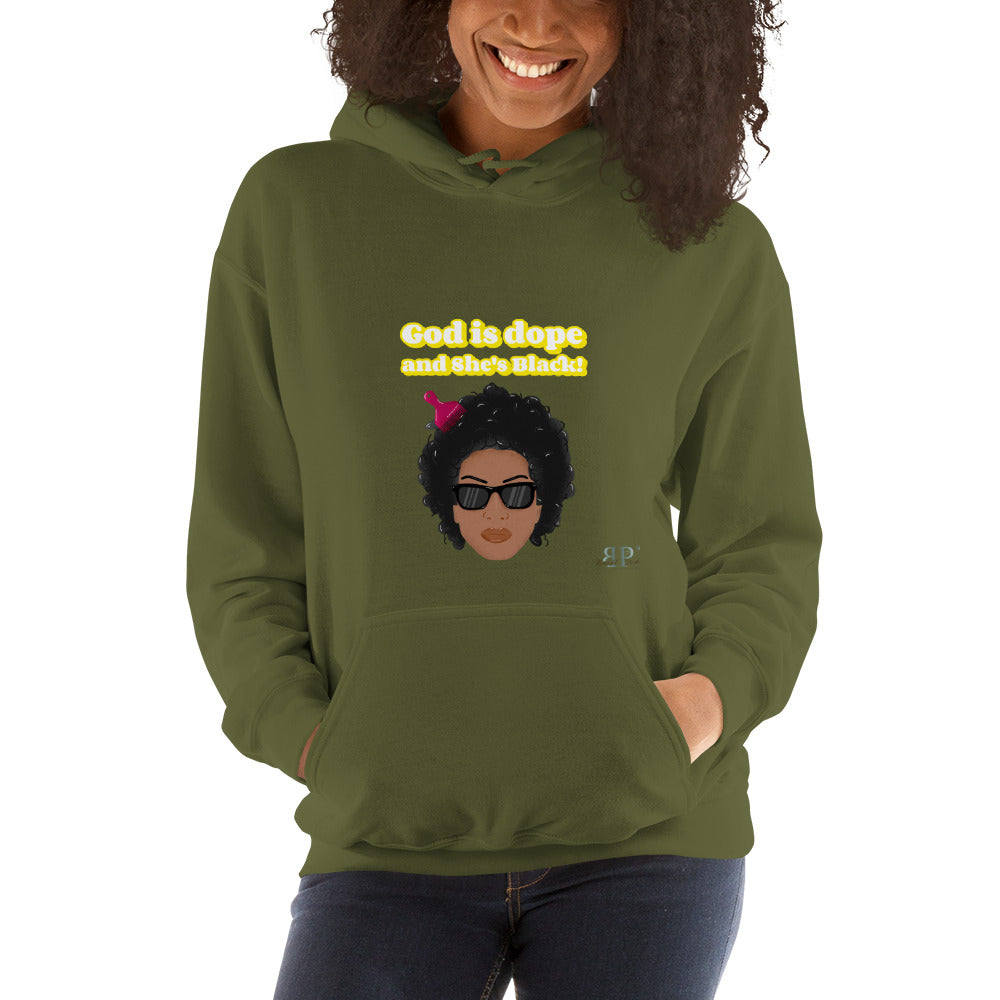 God is Dope and SHE's Black Unisex Hoodie