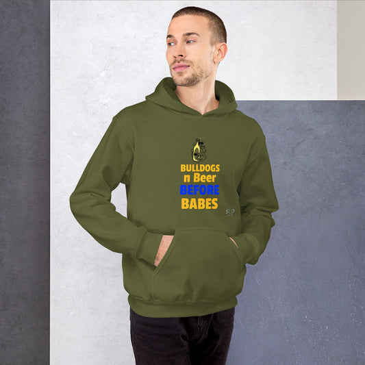 Bulldogs n Beer Before Babes Unisex Hoodie