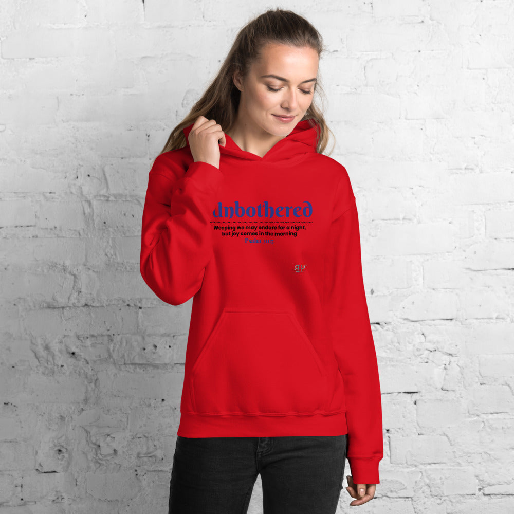 Unbothered Psalm 30:5 Unisex Hoodie with scripture