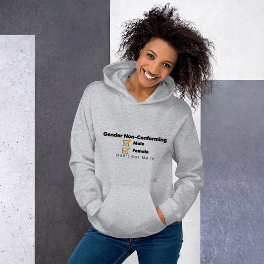 Gender Non Conforming Don't Box Me In Unisex Hoodie