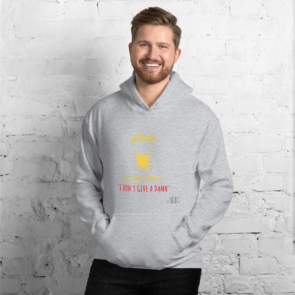 Shot of " i don't give a damn" Unisex Hoodie