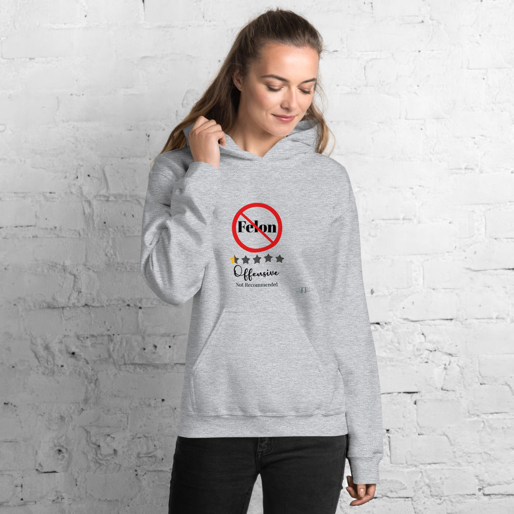 Felon? Offensive and Not Recommended Unisex Hoodie