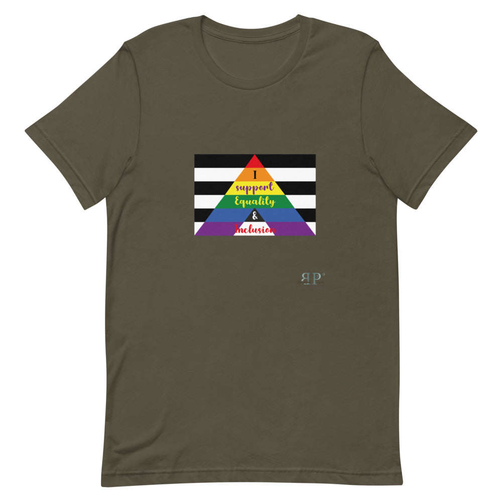 LGBTQIA + Ally: I Support Equality Short-Sleeve Unisex T-Shirt