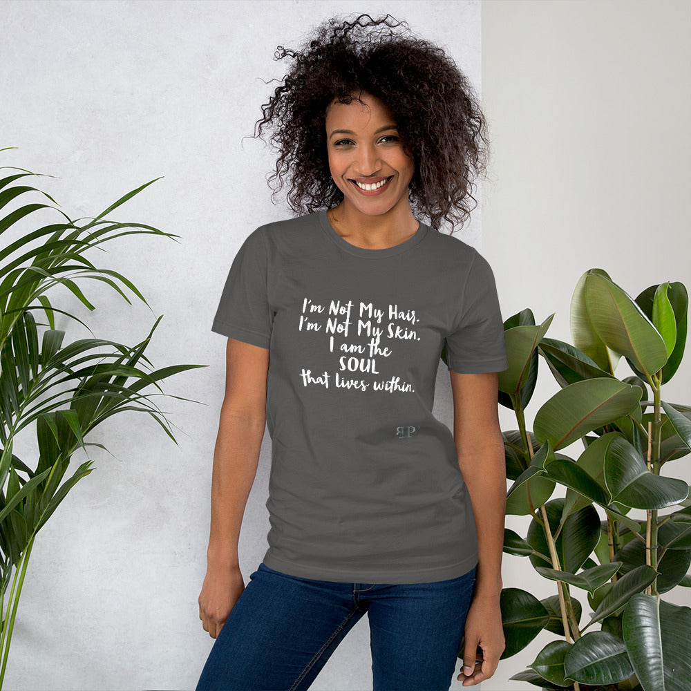 The SOUL That Lives Within Unisex T-Shirt- white text