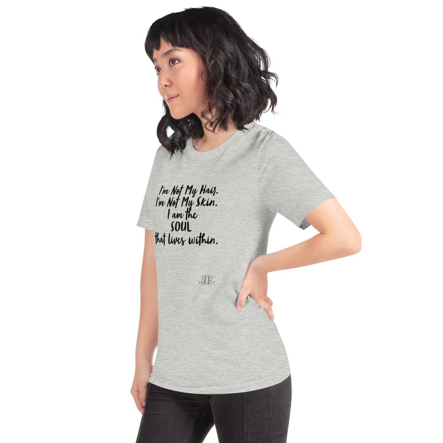 The SOUL That Lives Within Unisex T-Shirt- Black text