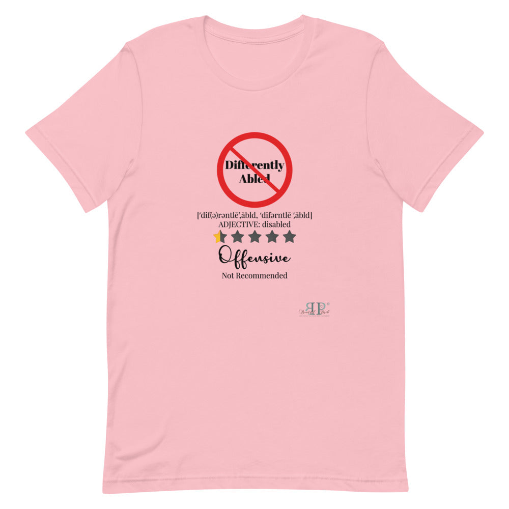 Differently Abled: Not Recommended. Don't Try to Define Me Unisex T-Shirt