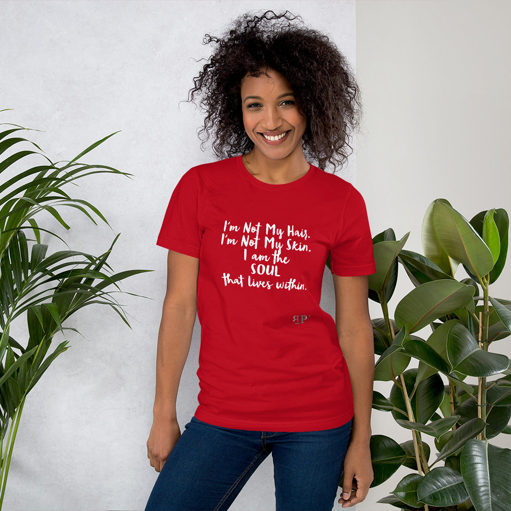 The SOUL That Lives Within Unisex T-Shirt- white text