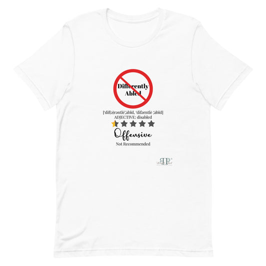 Differently Abled: Not Recommended. Don't Try to Define Me Unisex T-Shirt